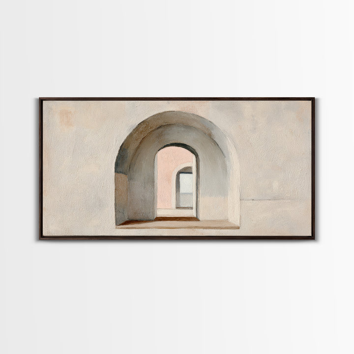 Architectural Arch Study Canvas Print, Above Sofa Art, Living Room Decor, Oil Painting, Statement, Oversized Wall Art, ASA-2x1-53