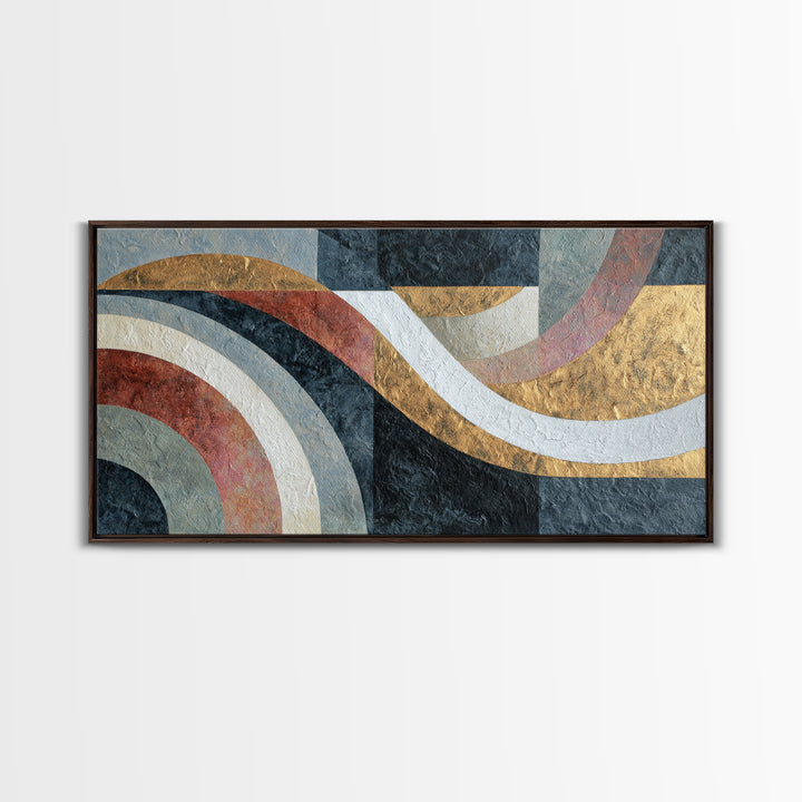 Textured Plaster Abstract Framed Canvas Print, Above Sofa Art, Above Bed Decor, Living Room Decor, Abstract Art, Statement, ASA-2x1-79