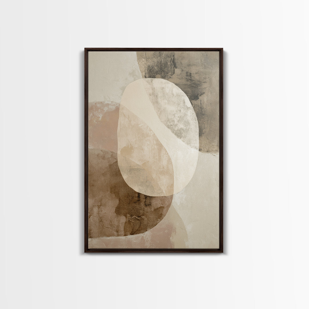 Large Modern Organic Shapes Canvas Print, Above Sofa Art, Neutral Decor, Living Room Decor, Abstract Art, Statement, Wall Art, ASA-2x3-10