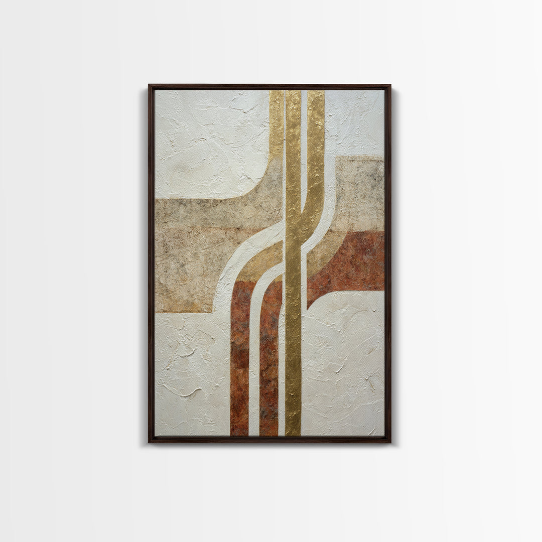Textured Plaster Abstract Framed Canvas Print, Above Sofa Art, Set of 3 Prints, Living Room Decor, Abstract Art, Statement, ASA-2x3-19