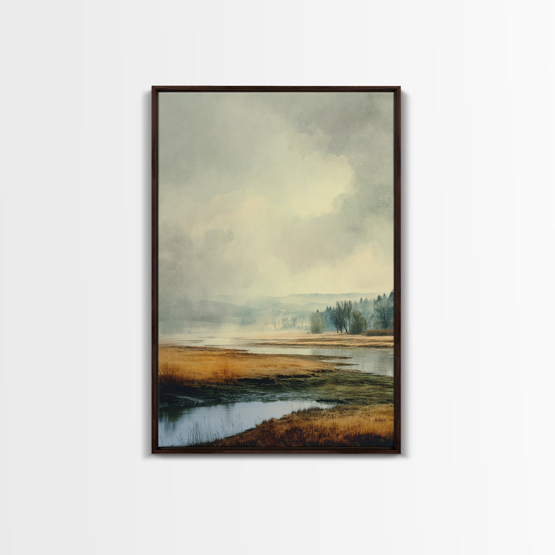 Gallery Style Landscape with Expansive Negative Space Canvas Print, Above Sofa Art, Canvas Print, Living Room Decor, Statement, ASA-2x3-32