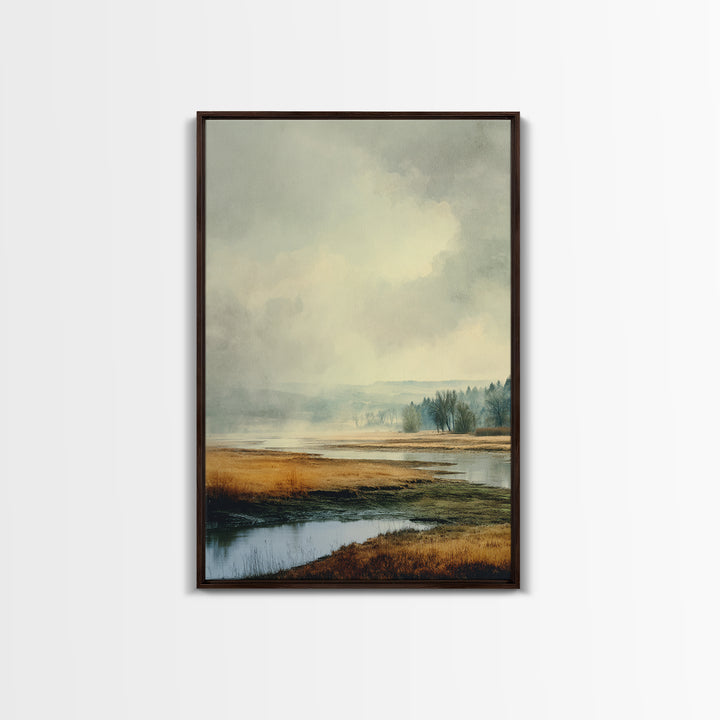 Gallery Style Landscape with Expansive Negative Space Canvas Print, Above Sofa Art, Canvas Print, Living Room Decor, Statement, ASA-2x3-32