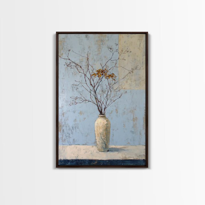 Large Neutral Still Life Framed Canvas Print, Above Sofa Art, Statement Artwork, Living Room Decor, Fine Art, Statement, ASA-2x3-46