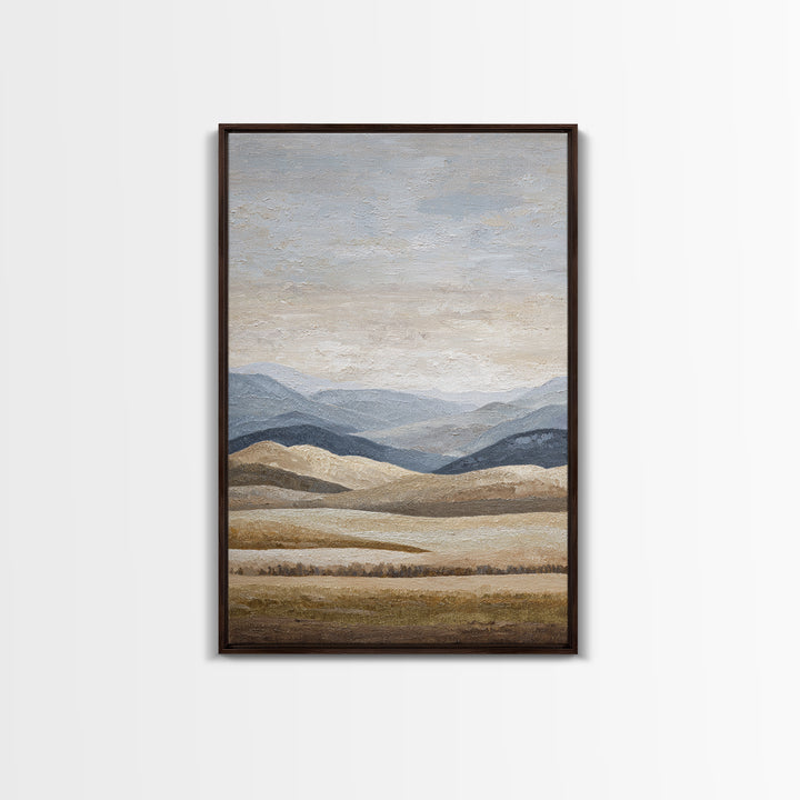 Sunlit Rolling Hills Canvas Print, Above Sofa Art, Minimalist Decor, Living Room Decor, Fine Art, Statement, Frame Tv Art, ASA-2x3-49