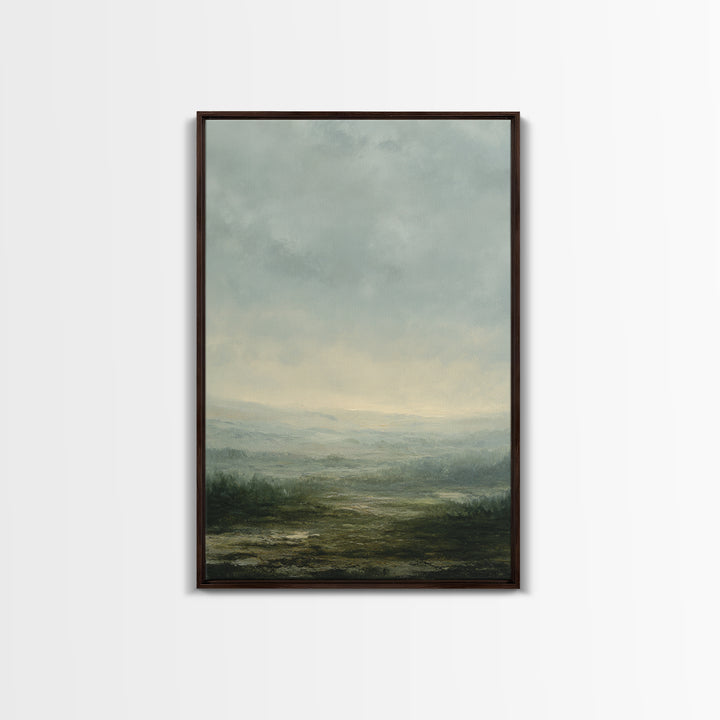 Gallery Style Landscape with Expansive Negative Space Canvas Print, Above Sofa Art, Coastal Wall Art, Living Room Decor, ASA-2x3-56