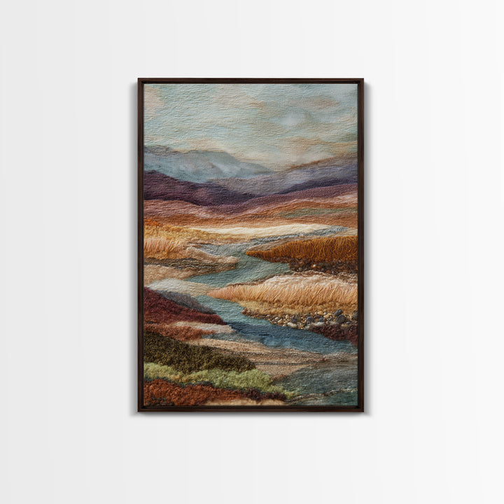 Abstract River Bends Canvas Print, Above Sofa Art, Statement Artwork, Living Room Decor, Abstract Art, Statement, ASA-2x3-79