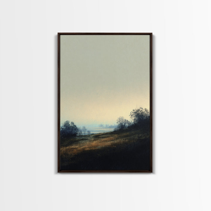 Gallery Style Landscape with Expansive Negative Space Canvas Print, Above Sofa Art, Boho Wall Art, Living Room Decor, Statement, ASA-2x3-8
