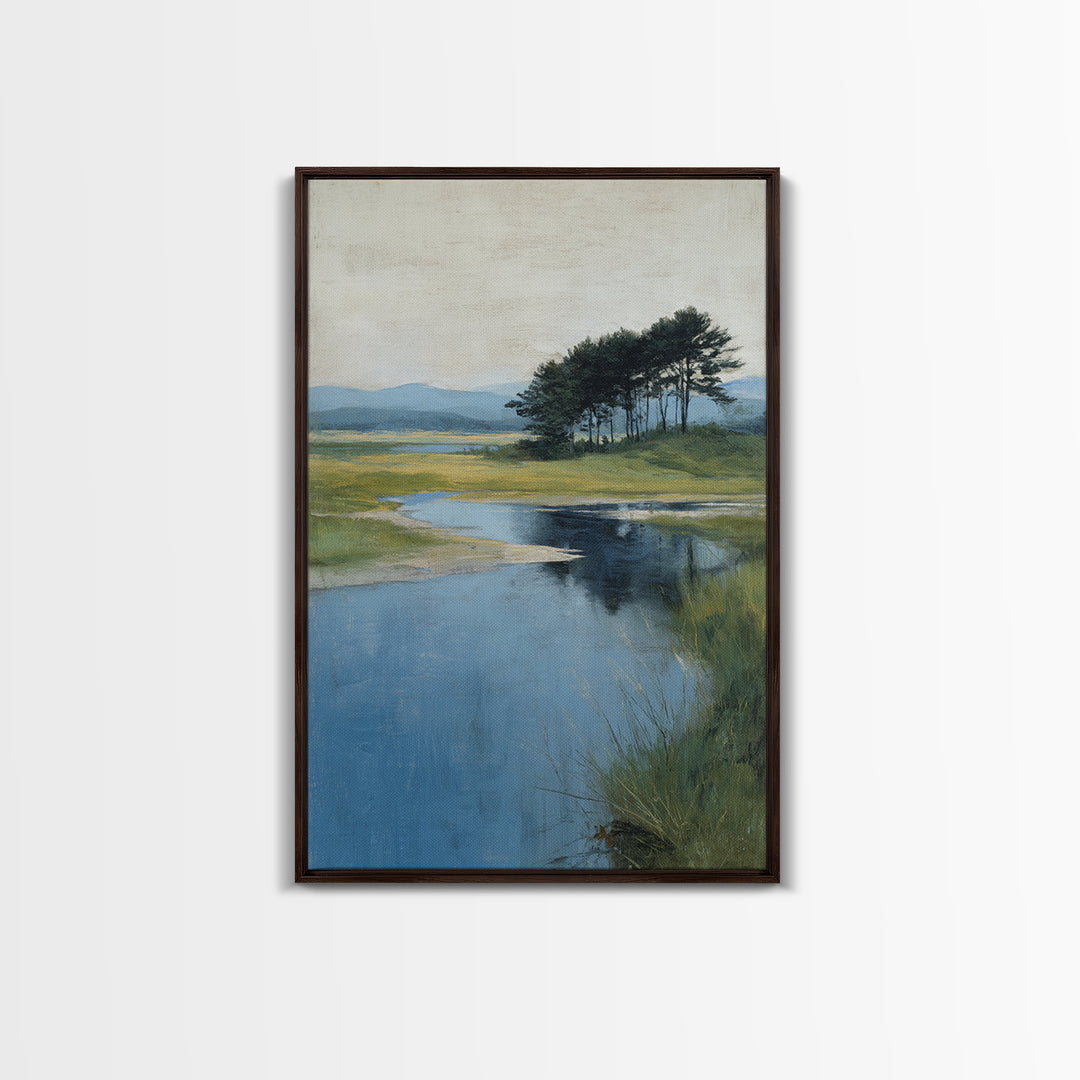 Gallery Style Landscape with Expansive Negative Space Canvas Print, Above Sofa Art, Fine Art Print, Living Room Decor, ASA-2x3-80