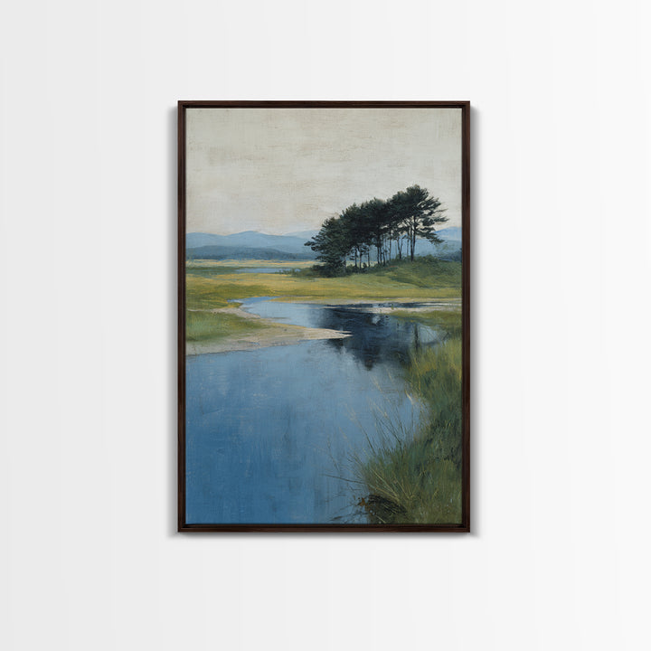 Gallery Style Landscape with Expansive Negative Space Canvas Print, Above Sofa Art, Fine Art Print, Living Room Decor, ASA-2x3-80