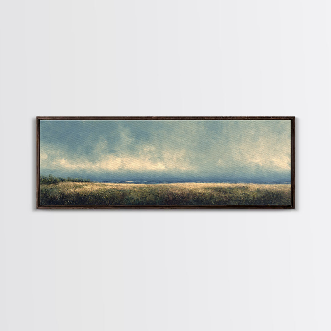 Gallery Style Landscape with Expansive Negative Space Canvas Print, Above Sofa Art, Living Room Wall Art, Living Room Decor, ASA-3x1-16