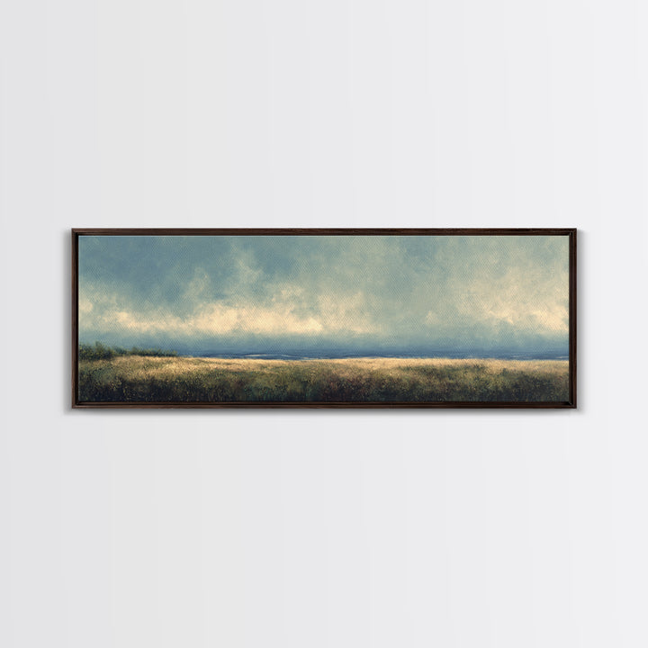 Gallery Style Landscape with Expansive Negative Space Canvas Print, Above Sofa Art, Living Room Wall Art, Living Room Decor, ASA-3x1-16