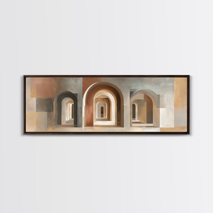 Architectural Arch Study Canvas Print, Above Sofa Art, Horizontal Wall Art, Living Room Decor, Abstract Art, Statement, ASA-3x1-25