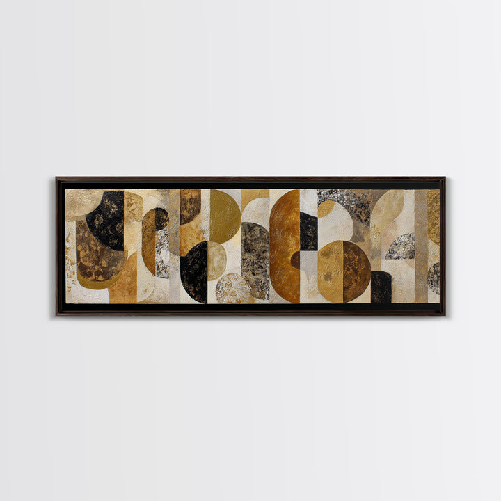 Textured Plaster Abstract Framed Canvas Print, Above Sofa Art, Modern Decor, Living Room Decor, Abstract Art, Statement, ASA-3x1-27
