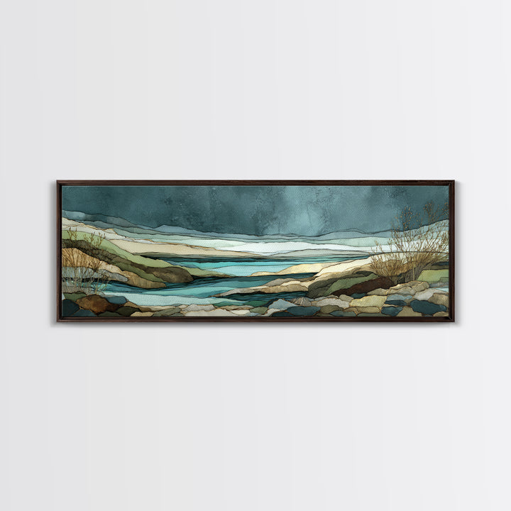 Abstract River Bends Canvas Print, Above Sofa Art, Gallery Decor, Living Room Decor, Fine Art, Statement, Minimalist Decor, ASA-3x1-39