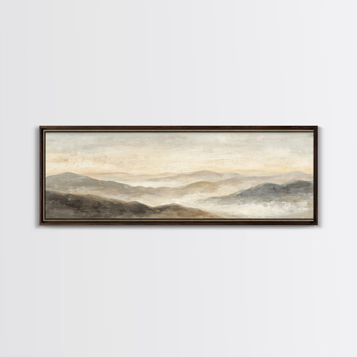 Sunlit Rolling Hills Framed Canvas Print, Above Sofa Art, Wall Art Print, Living Room Decor, Fine Art, Statement, Modern Art, ASA-3x1-57