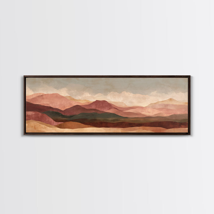 Abstract Canyon Landscape Canvas Print, Above Sofa Art, Gallery Decor, Living Room Decor, Fine Art, Statement, Minimalist Decor, ASA-3x1-95