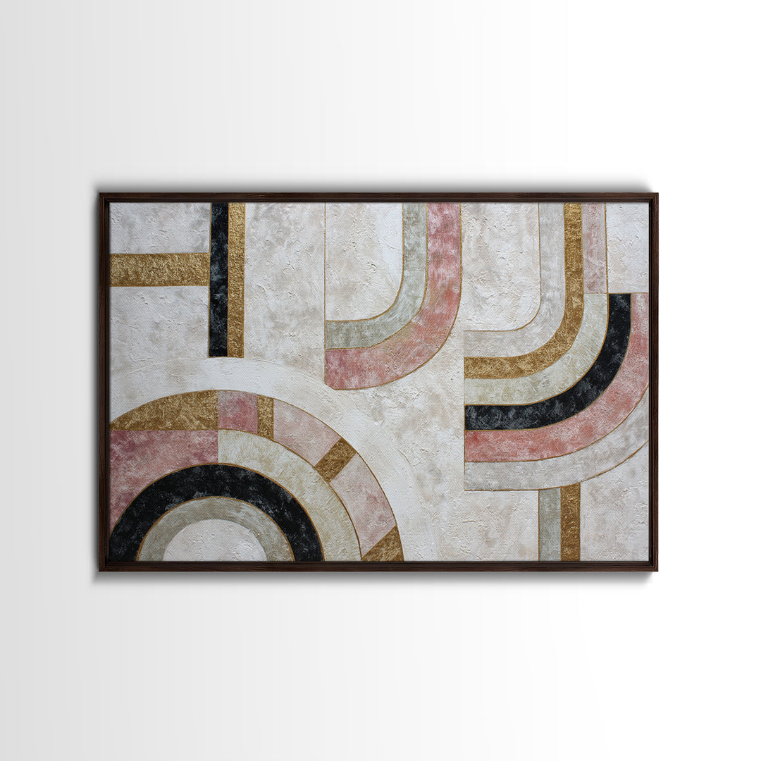 Textured Plaster Abstract Framed Canvas Print, Above Sofa Art, Minimalist Decor, Living Room Decor, Abstract Art, Statement, ASA-3x2-15