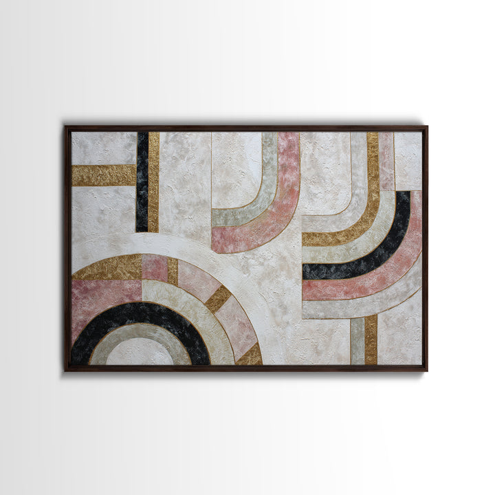 Textured Plaster Abstract Framed Canvas Print, Above Sofa Art, Minimalist Decor, Living Room Decor, Abstract Art, Statement, ASA-3x2-15