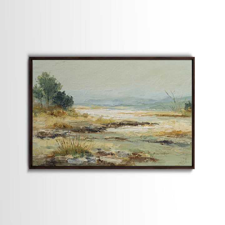 Oversized Abstract Landscape Canvas Print, Above Sofa Art, Canvas Print, Living Room Decor, Statement, Botanical Wall Art, ASA-3x2-29