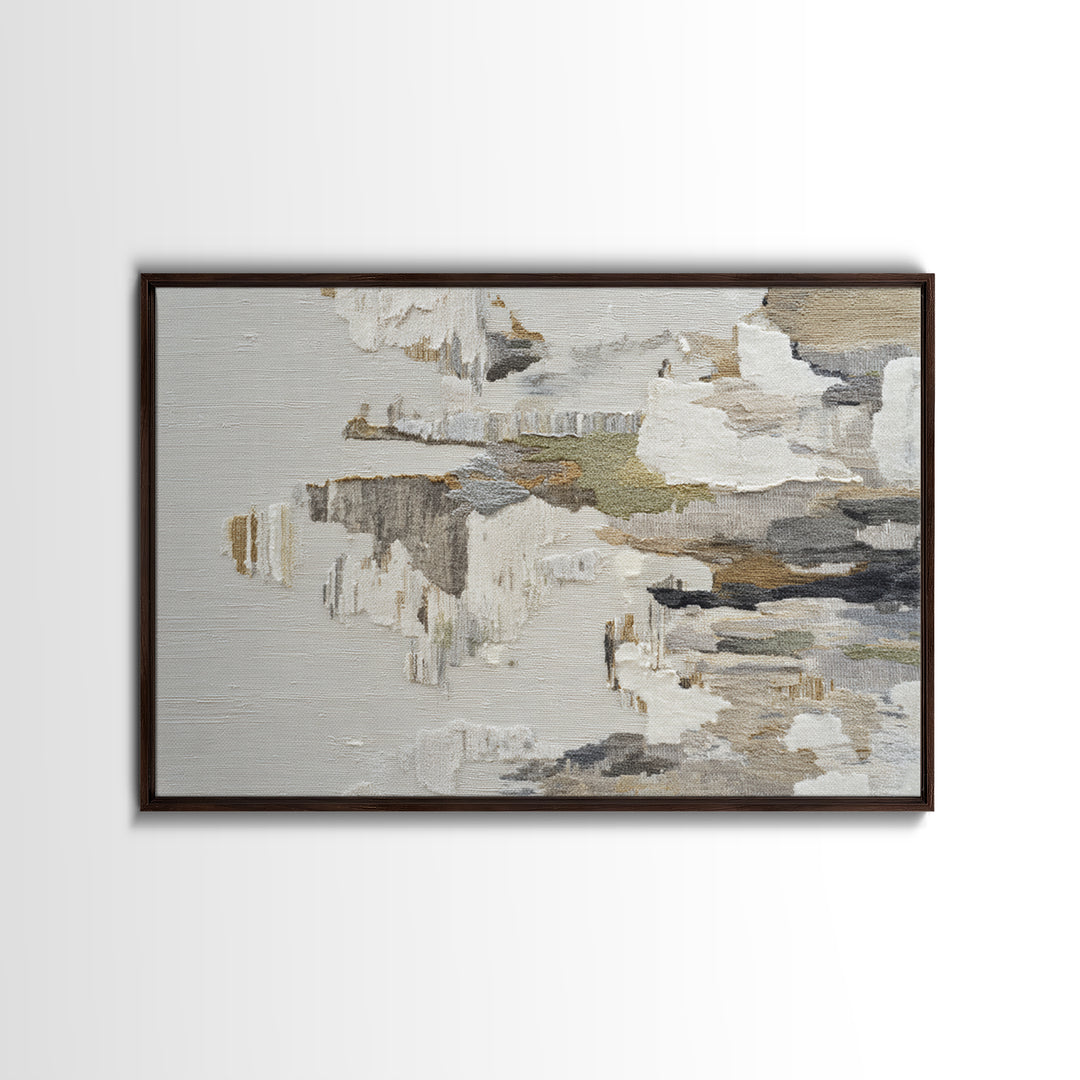 Large Modern Organic Shapes Canvas Print, Above Sofa Art, Frame Tv Art, Living Room Decor, Statement, Coastal Wall Art, ASA-3x2-30