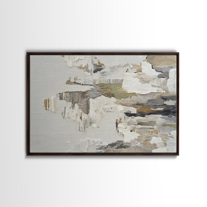 Large Modern Organic Shapes Canvas Print, Above Sofa Art, Frame Tv Art, Living Room Decor, Statement, Coastal Wall Art, ASA-3x2-30