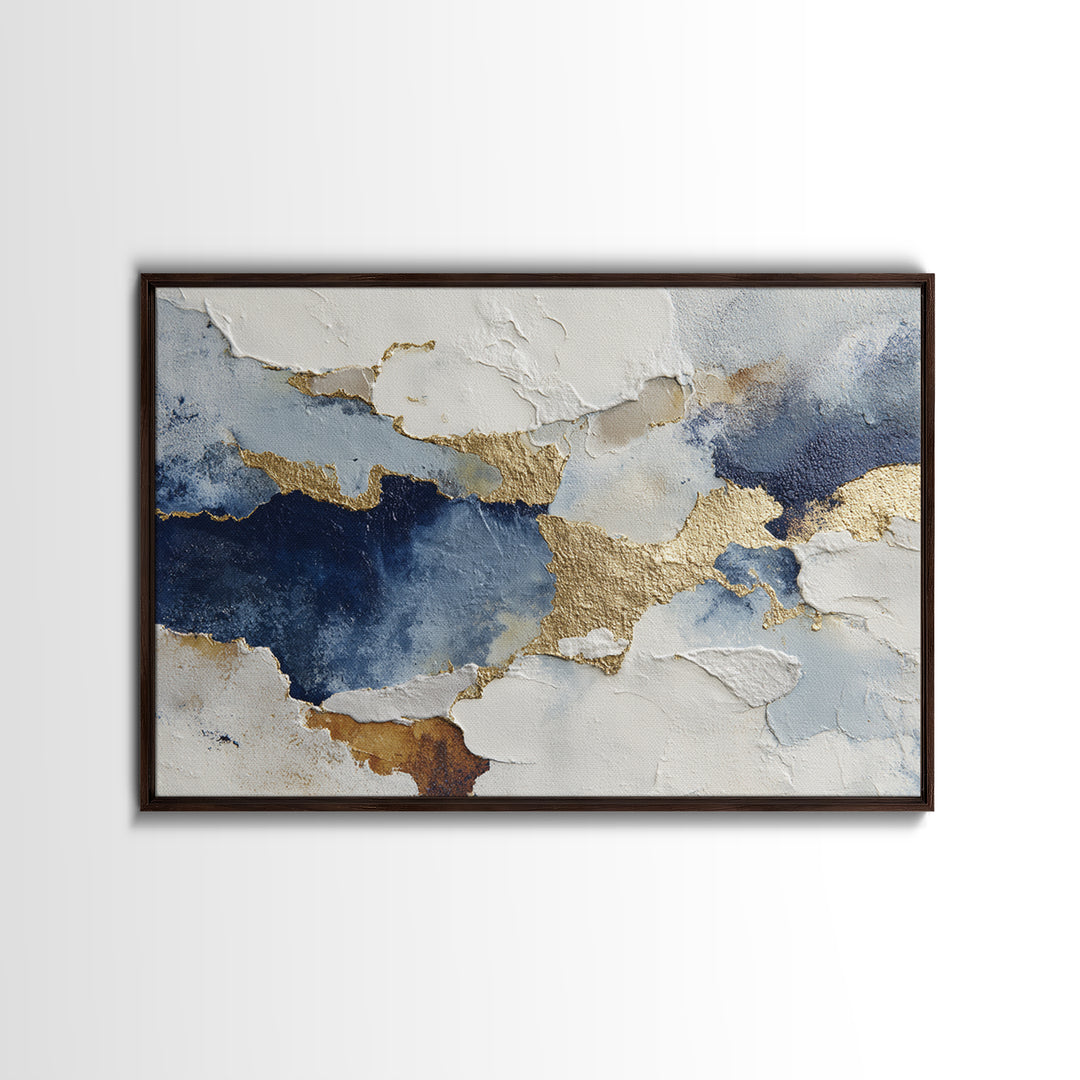Textured Plaster Abstract Framed Canvas Print, Above Sofa Art, Set of 3 Prints, Living Room Decor, Abstract Art, Statement, ASA-3x2-39