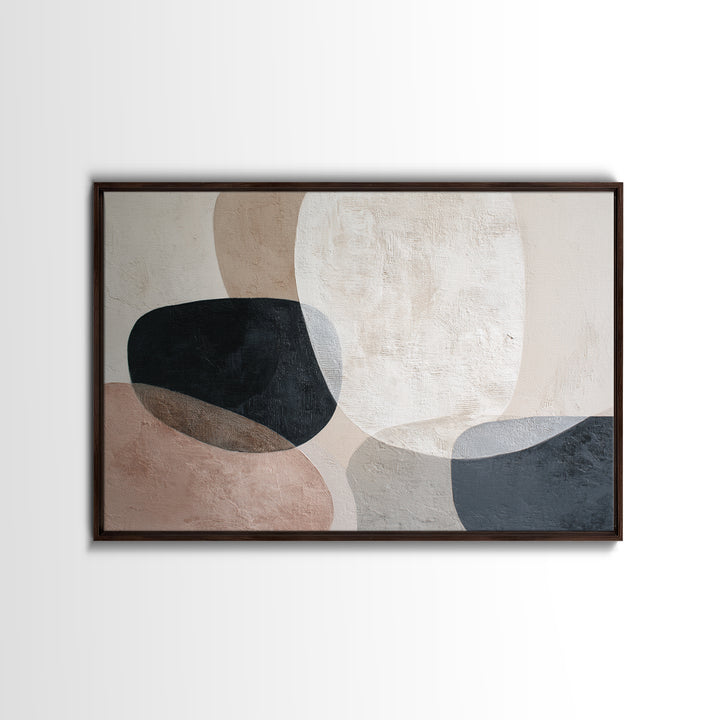 Large Modern Organic Shapes Canvas Print, Above Sofa Art, Frame Tv Art, Living Room Decor, Statement, Coastal Wall Art, ASA-3x2-54