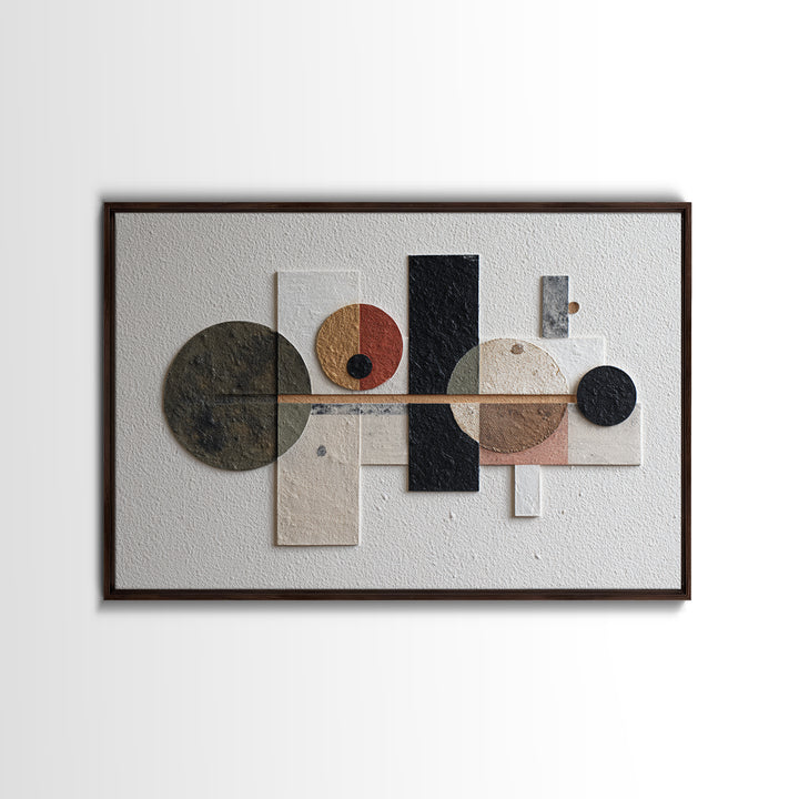 Bold Mid Century Geometric Forms Canvas Print, Above Sofa Art, Bedroom Wall Art, Living Room Decor, Abstract Art, Statement, ASA-3x2-56