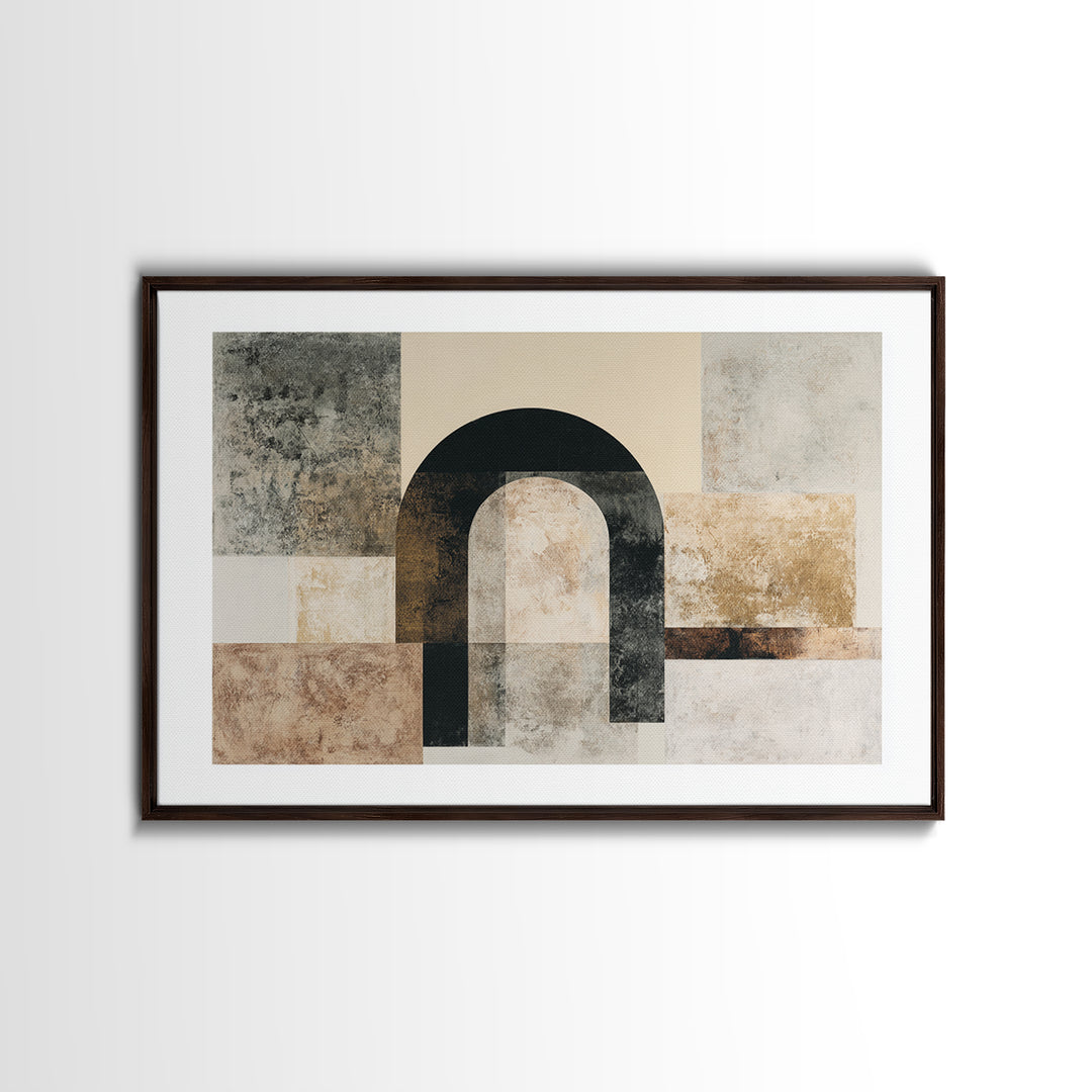Architectural Arch Study Canvas Print, Above Sofa Art, Oversized Wall Art, Living Room Decor, Oil Painting, Statement, ASA-3x2-61