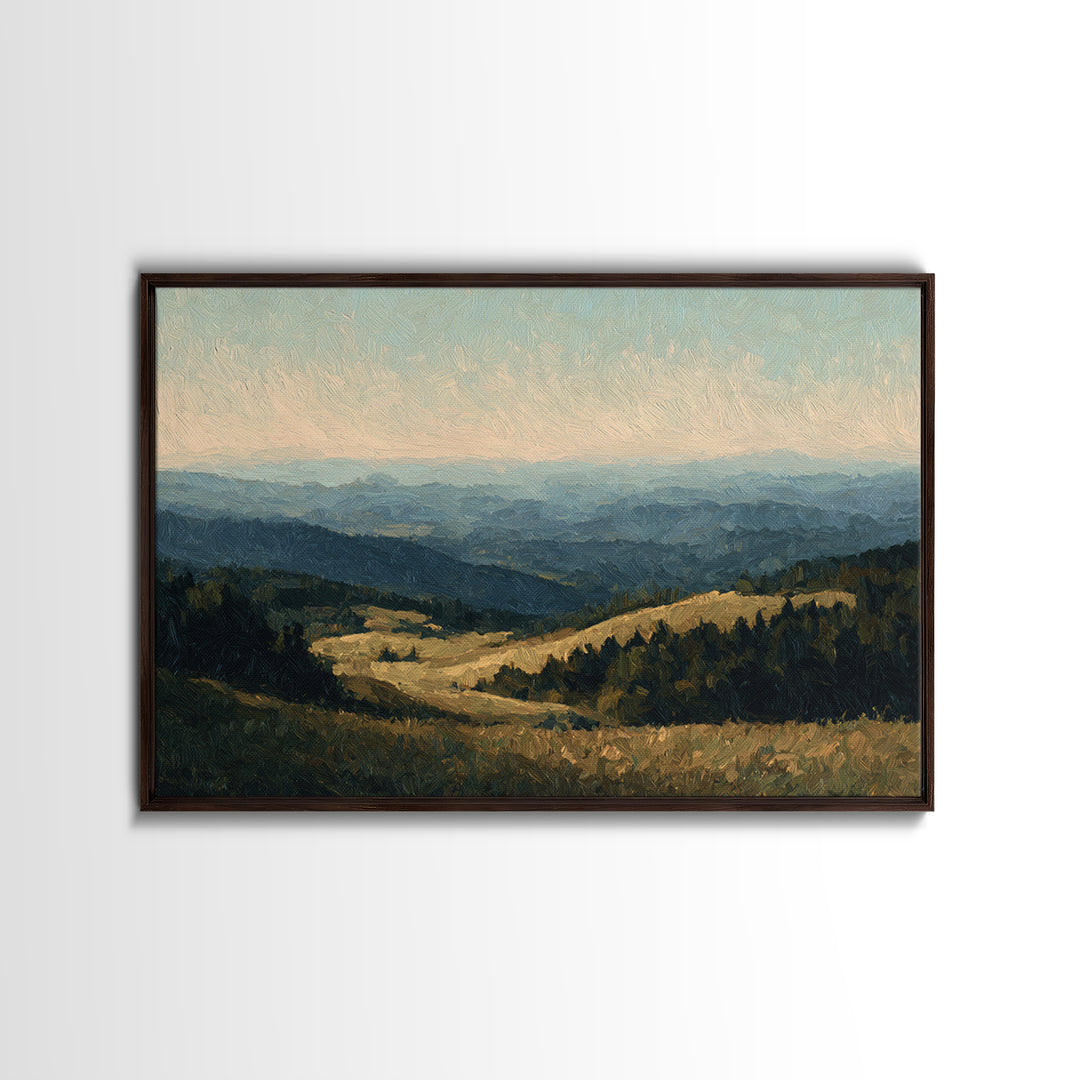 Wide Olive and Beige Meadow Panorama Canvas Print, Above Sofa Art, Textured Wall Art, Living Room Decor, Fine Art, Statement, ASA-3x2-62