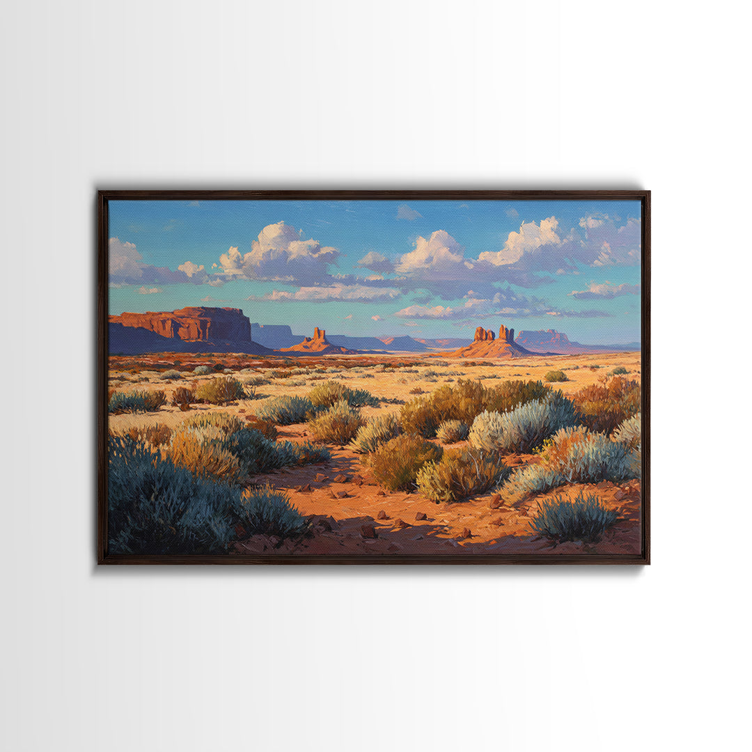 Desert Mesa Panorama Canvas Print, Above Sofa Art, Coastal Wall Art, Living Room Decor, Fine Art, Statement, Statement Artwork, ASA-3x2-72