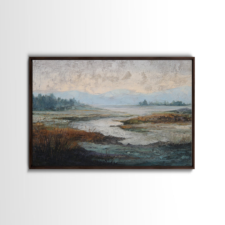 Abstract River Bends Canvas Print, Above Sofa Art, Floral Wall Art, Living Room Decor, Abstract Art, Statement, ASA-3x2-75