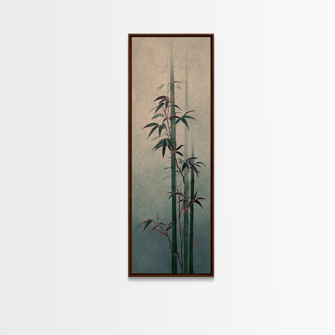 Minimal Bamboo Stalks Canvas Print, Asian Inspired Art, Printable Art, Living Room Decor, Fine Art, Harmony, Neutral Wall Art, ASI-1x3-56