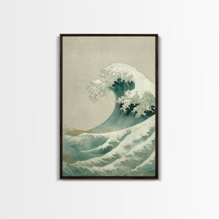 Hokusai Ocean Wave Without Copying the Original Canvas Print, Asian Inspired Art, Minimalist Decor, Living Room Decor, Harmony, ASI-2x3-54