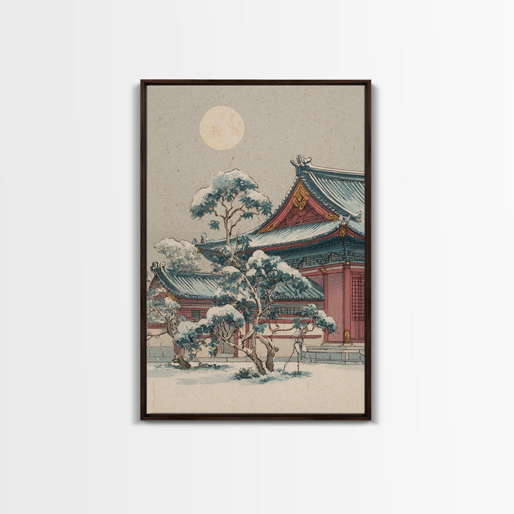 Temple Roof Detail Canvas Print, Asian Inspired Art, Aesthetic Wall Art, Living Room Decor, Fine Art, Harmony, Boho Decor, ASI-2x3-7