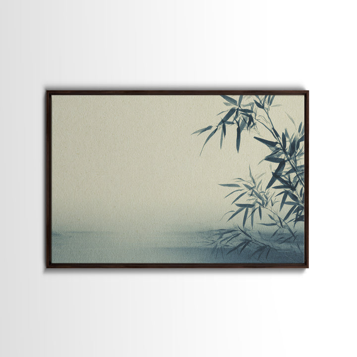 Minimal Bamboo Stalks Canvas Print, Asian Inspired Art, Floral Art, Living Room Decor, Fine Art, Harmony, Fine Art Print, ASI-3x2-48