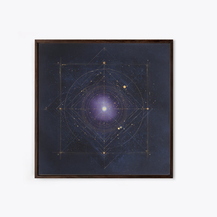 Birth Chart Geometry Framed Canvas Print, Astrology Art, Statement Artwork, Living Room Decor, Fine Art, Zodiac, Digital Art, AST-1x1-79
