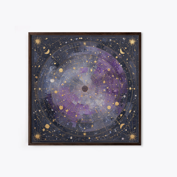 Scorpio Formed from Stars and Jeweled Shadows Canvas Print, Astrology Art, Statement Artwork, Living Room Decor, Oil Painting, AST-1x1-82