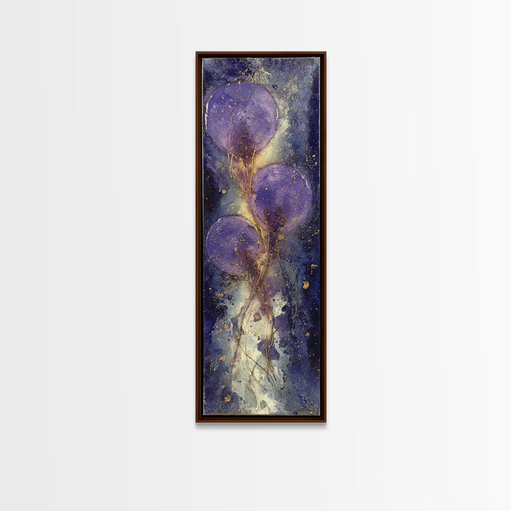 Celestial Twins Surrounded by Mirrored Moons Framed Canvas Print, Astrology Art, Wall Art, Living Room Decor, Oil Painting, AST-1x3-45