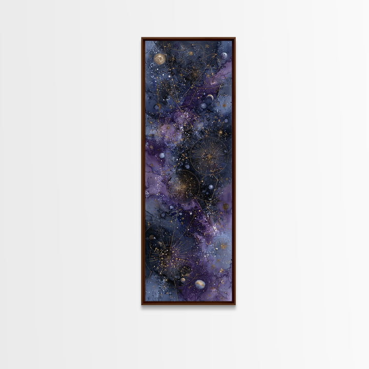 Scorpio Formed from Stars and Jeweled Shadows Framed Canvas Print, Astrology Art, Neutral Decor, Living Room Decor, Zodiac, AST-1x3-70