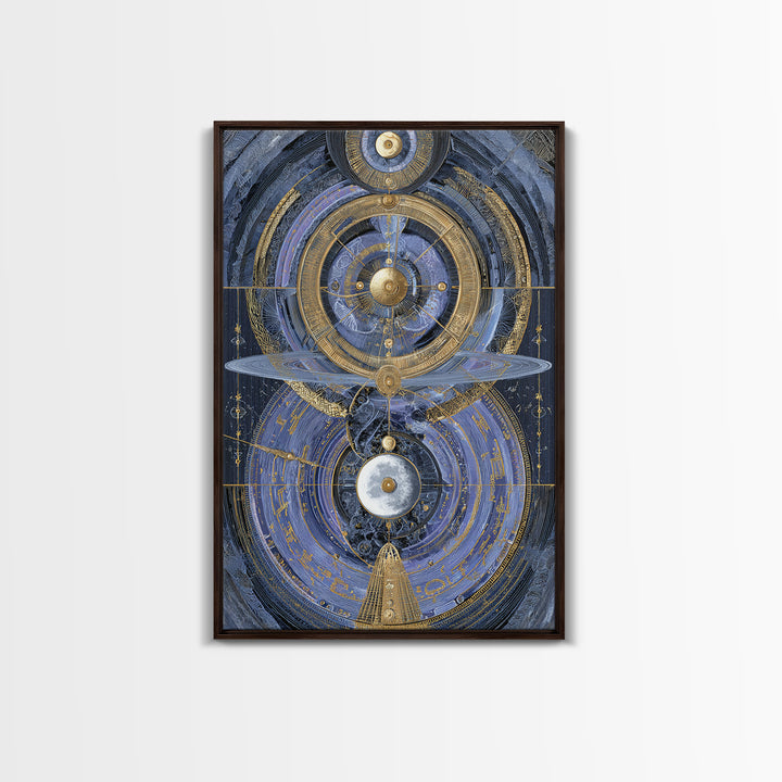 Planetary Still Life Framed Canvas Print, Astrology Art, Digital Art, Living Room Decor, Fine Art, Zodiac, Celestial Wall Art, AST-2x3-100