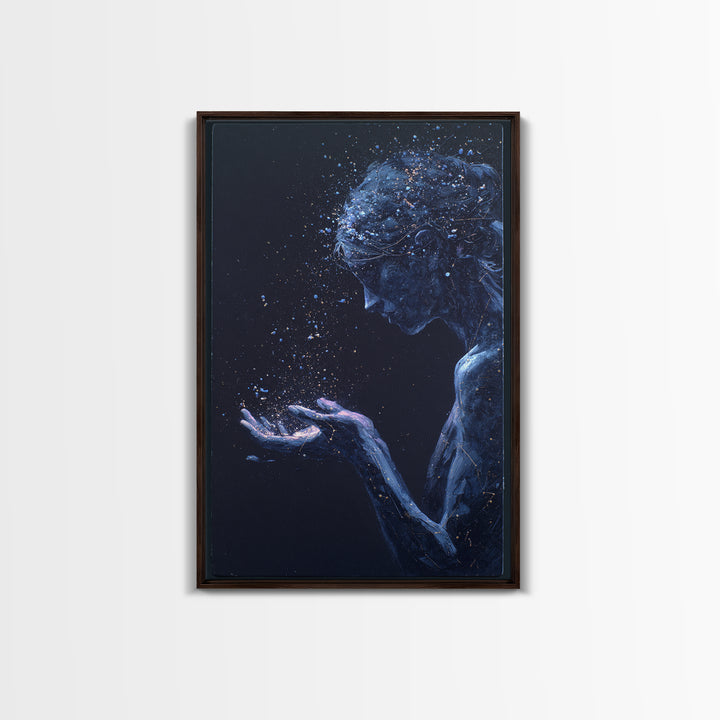 Water Bearer Figure Pouring a River of Canvas Print, Astrology Art, Printable Wall Art, Living Room Decor, Fine Art, Zodiac, AST-2x3-23