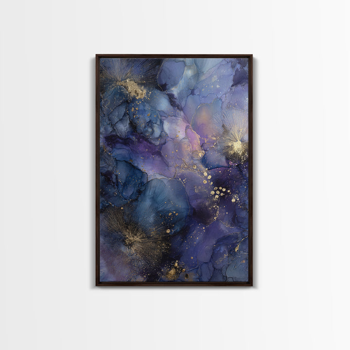 Dreamlike Night Garden Canvas Print, Astrology Art, Living Room Decor, Watercolor Art, Zodiac, Dtf Print, Celestial Wall Art, AST-2x3-54