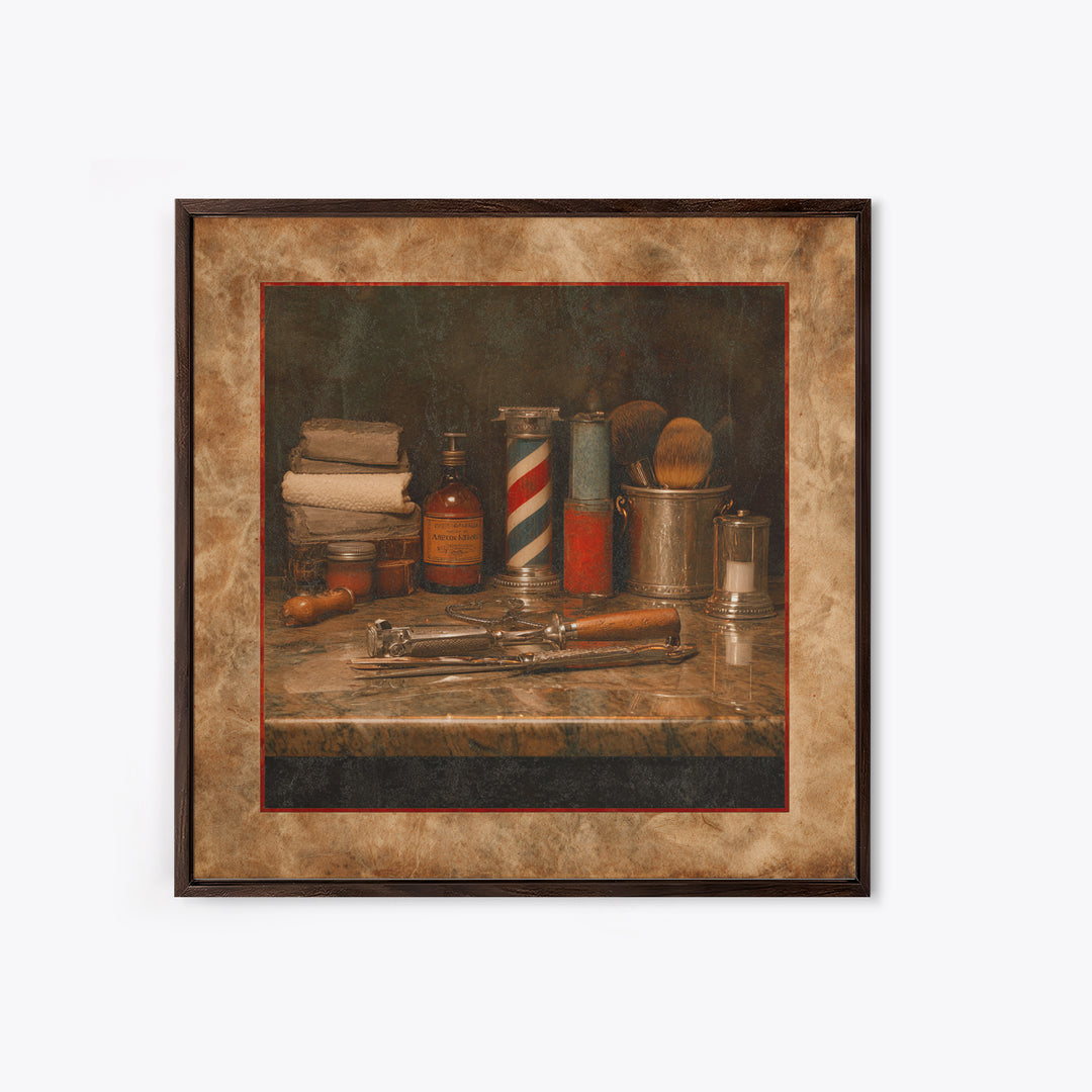 Retro Clipper Advertising Art Canvas Print, Barbershop Art, Black Art, Barbershop Decor, Fine Art, Grooming, Living Room Art, BAA-1x1-23