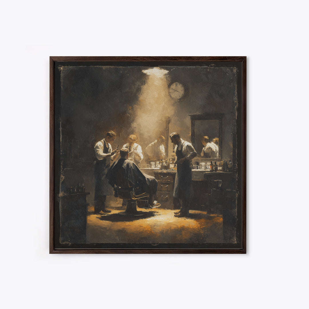 Barber Shop Quartet Musical Poster Without Interior Canvas Print, Barbershop Art, Gallery Decor, Barbershop Decor, Grooming, BAA-1x1-93