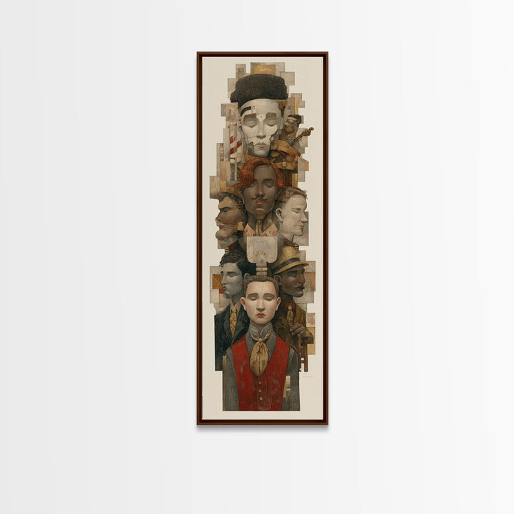 Barber Shop Quartet Musical Poster Without Interior Canvas Print, Barbershop Art, Barbershop Decor, Grooming, BAA-1x3-33