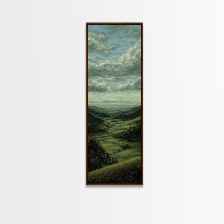 Classic Landscape with Rolling Green Hills Canvas Print, Bed and Breakfast Art, Art Print, Living Room Decor, BAB-1x3-36