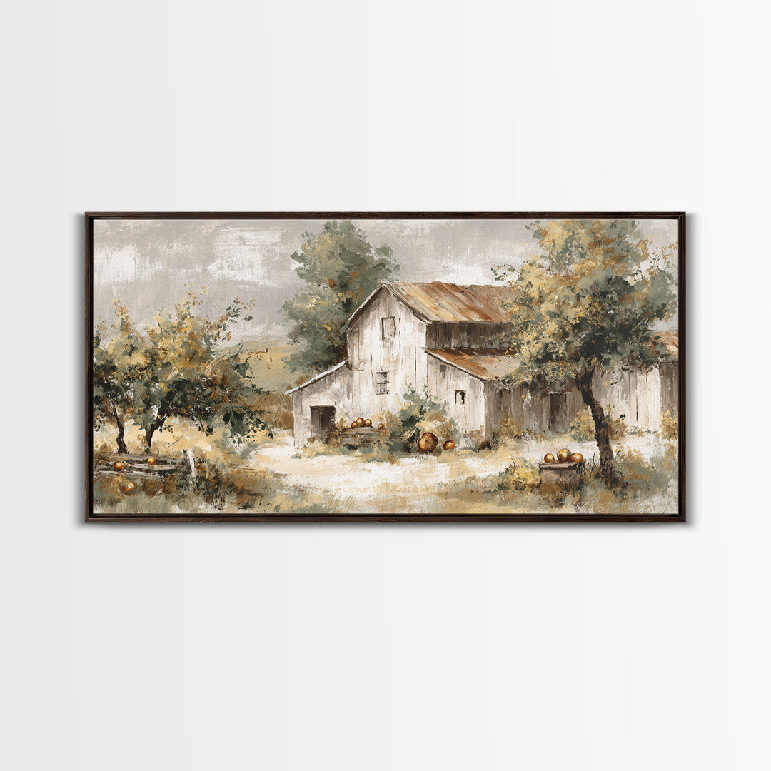 Apple Orchard Scene Canvas Print, Bed and Breakfast Art, Canvas Wall Art, Living Room Decor, Fine Art, Above Bed Decor, BAB-2x1-57