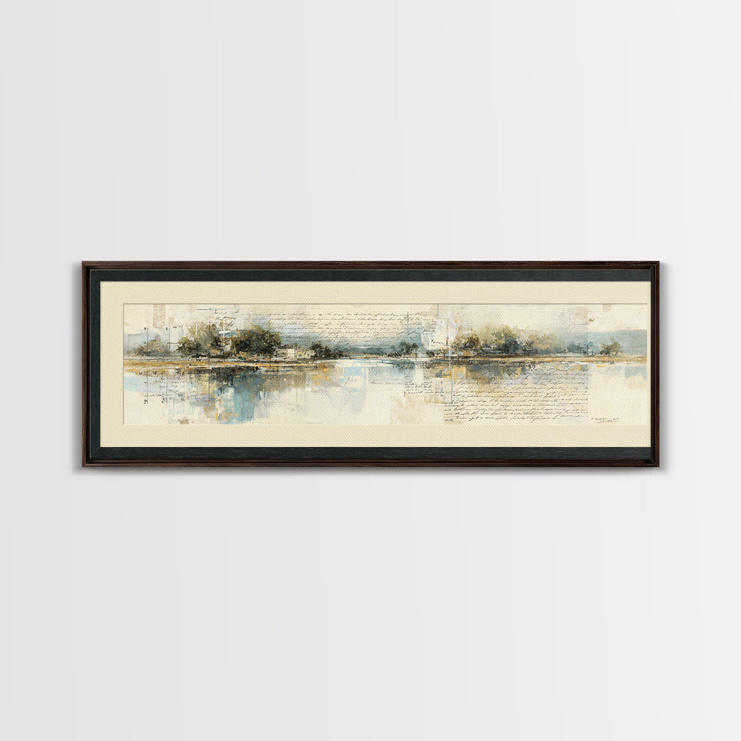 Antique Key and Handwritten Letter Arrangement Without Canvas Print, Bed and Breakfast Art, Bedroom Prints, Living Room Decor, BAB-3x1-49