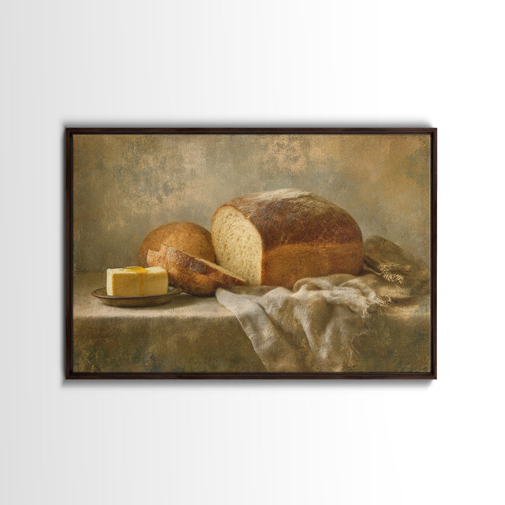 Freshly Baked Bread Canvas Print, Bed and Breakfast Art, Gallery Decor, Living Room Decor, Fine Art, Wall Art, BAB-3x2-48